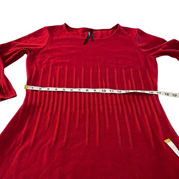 Marc New York  Red Sweater Dress Woman's Size XL Knee Length Holiday Office - Picture 7 of 10